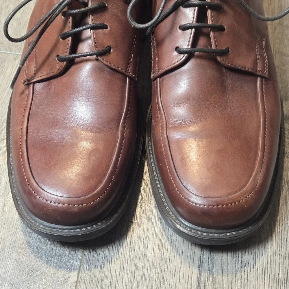 Johnston & Murphy 8.5 M Brown Leather Dress Oxford Shoe Laces 20-7112 Italy